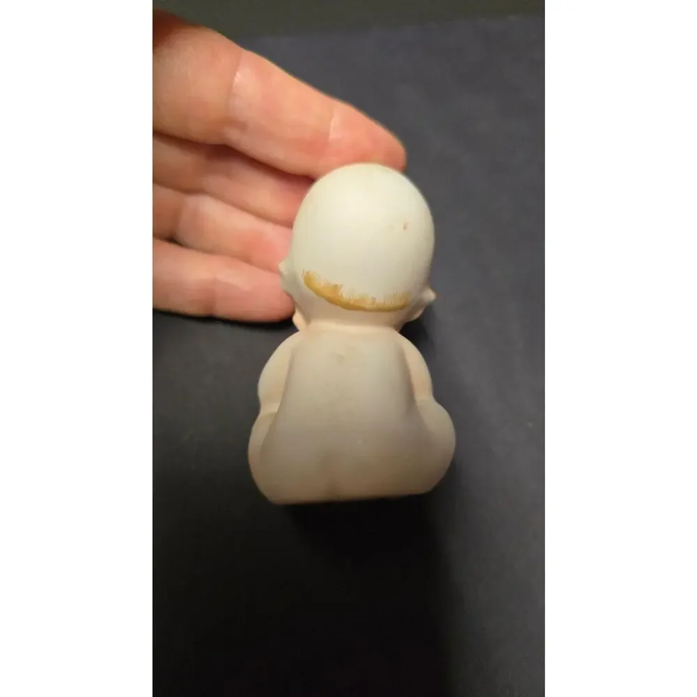 Vintage Japan Bisque Porcelain Kewpie Doll Sitting Baby Figurine Small Decor
